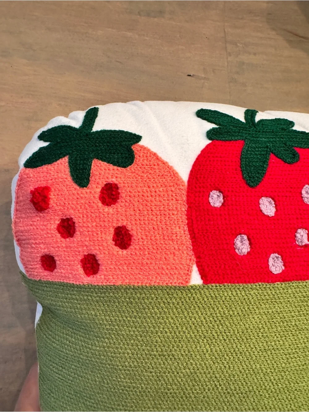 Green Strawberry Decorative Throw Pillow